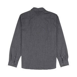 Camisa Lisa Slim Manga Larga Hombre Az Black