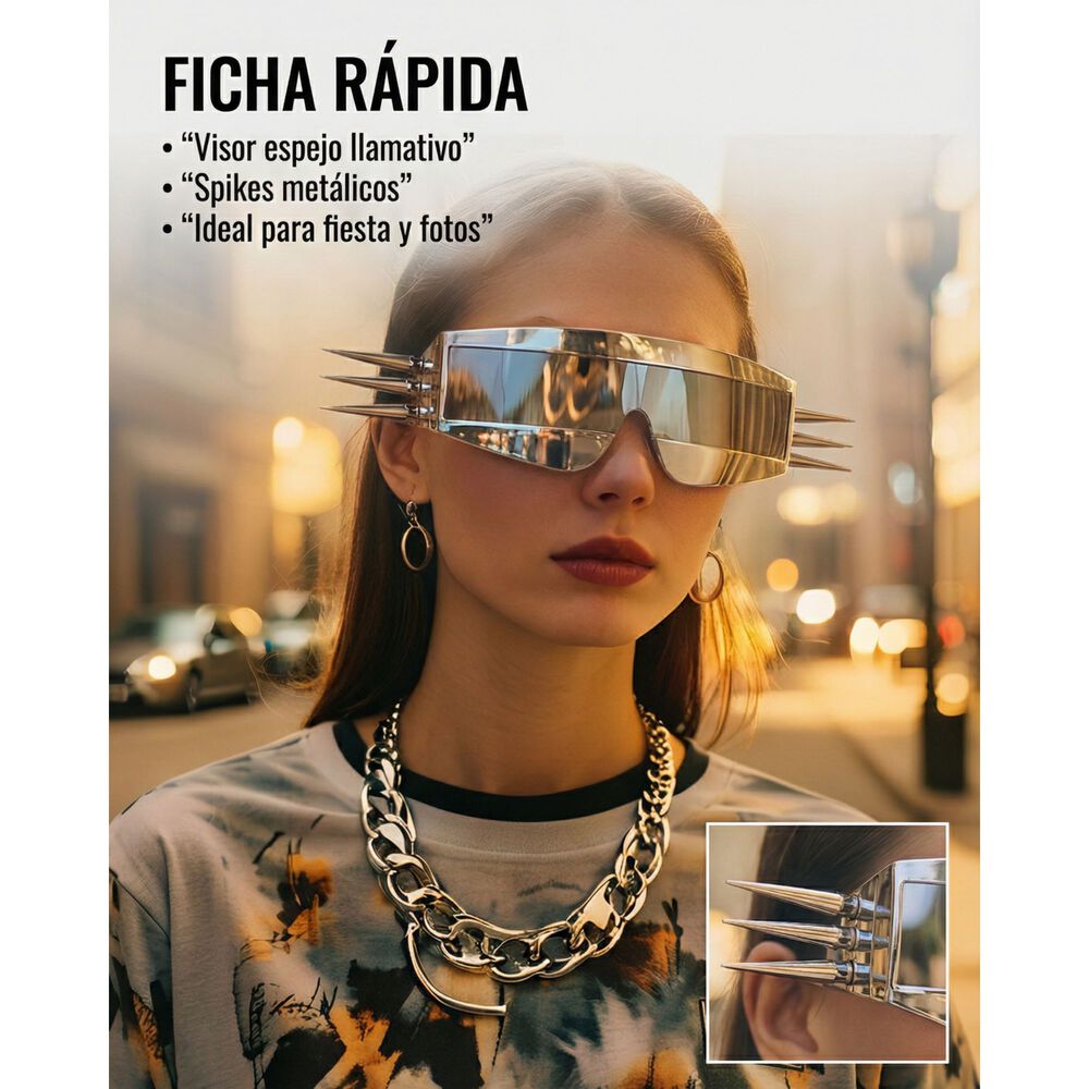 Lentes Premium Steampunk Para Fiestas Reggaet&oacute;n Metaleros image number 17.0