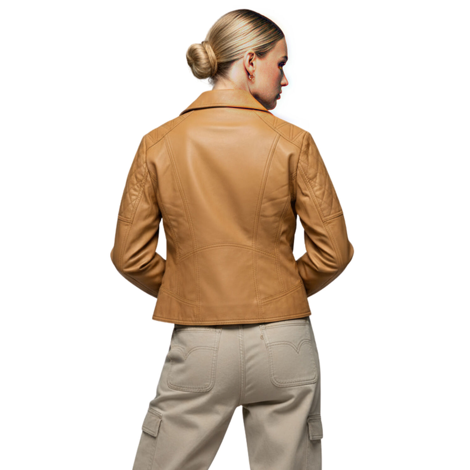 Chaqueta Ecocuero Aviadora Mujer Atenea image number 1.0