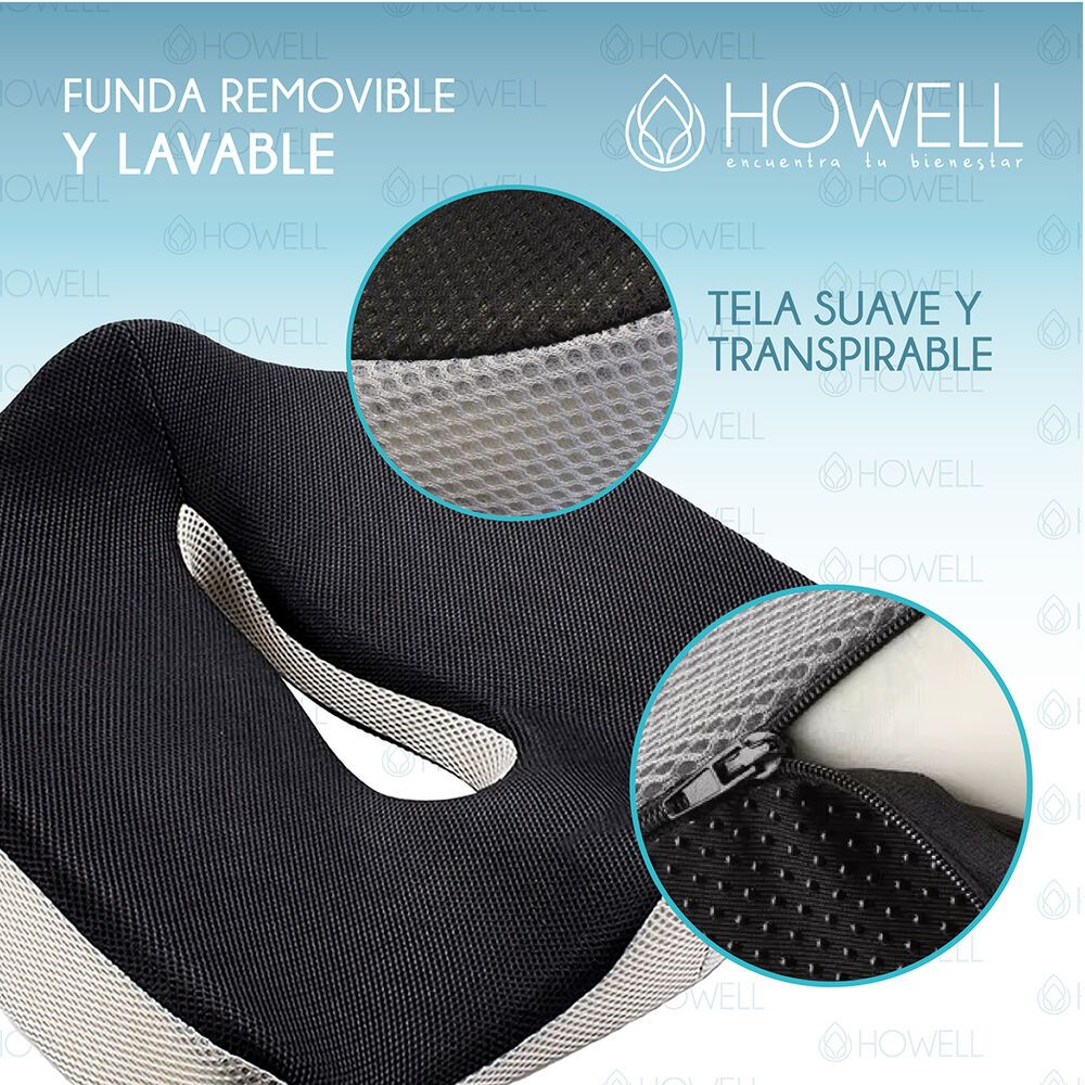 Cojín Ortopédico De Asiento Lumbar Howell Antideslizante image number 6.0