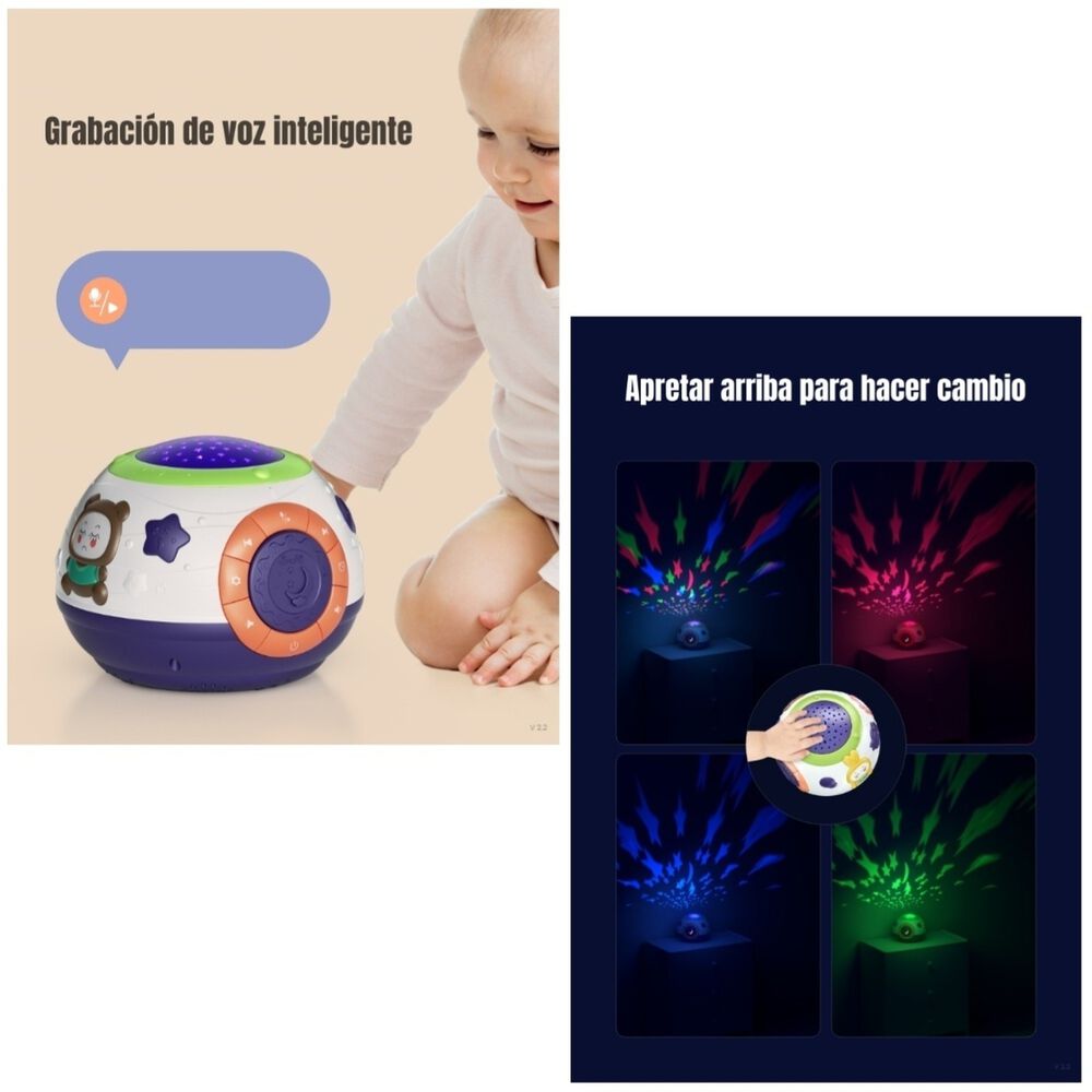 Proyector Inteligente L&aacute;mpara Luz Melod&iacute;a Espanta Cuco Tm168 image number 7.0