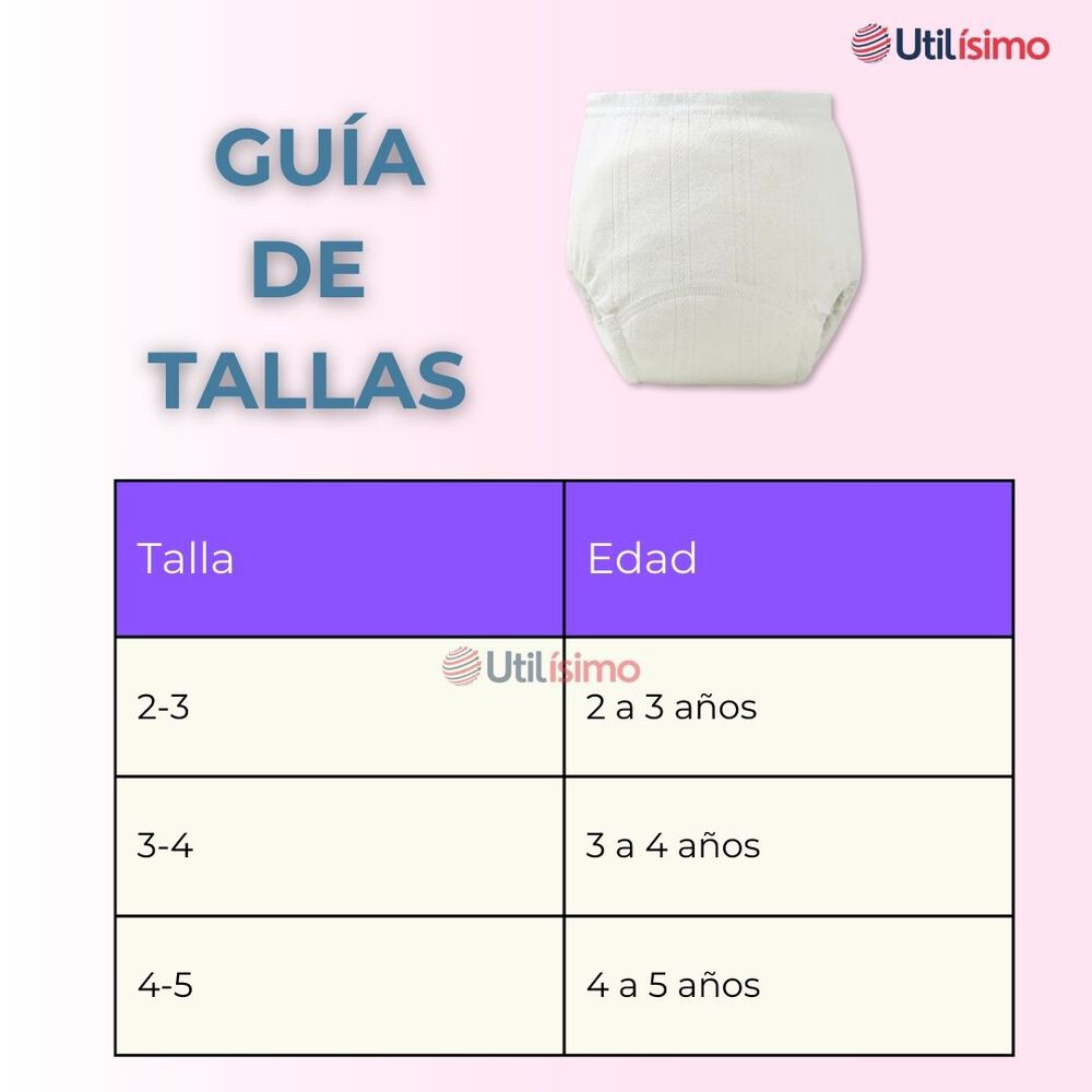 Pack 6 Calz&oacute;n Pantys Ni&ntilde;a Entrenamiento Algod&oacute;n Cintura El&aacute;stica image number 2.0