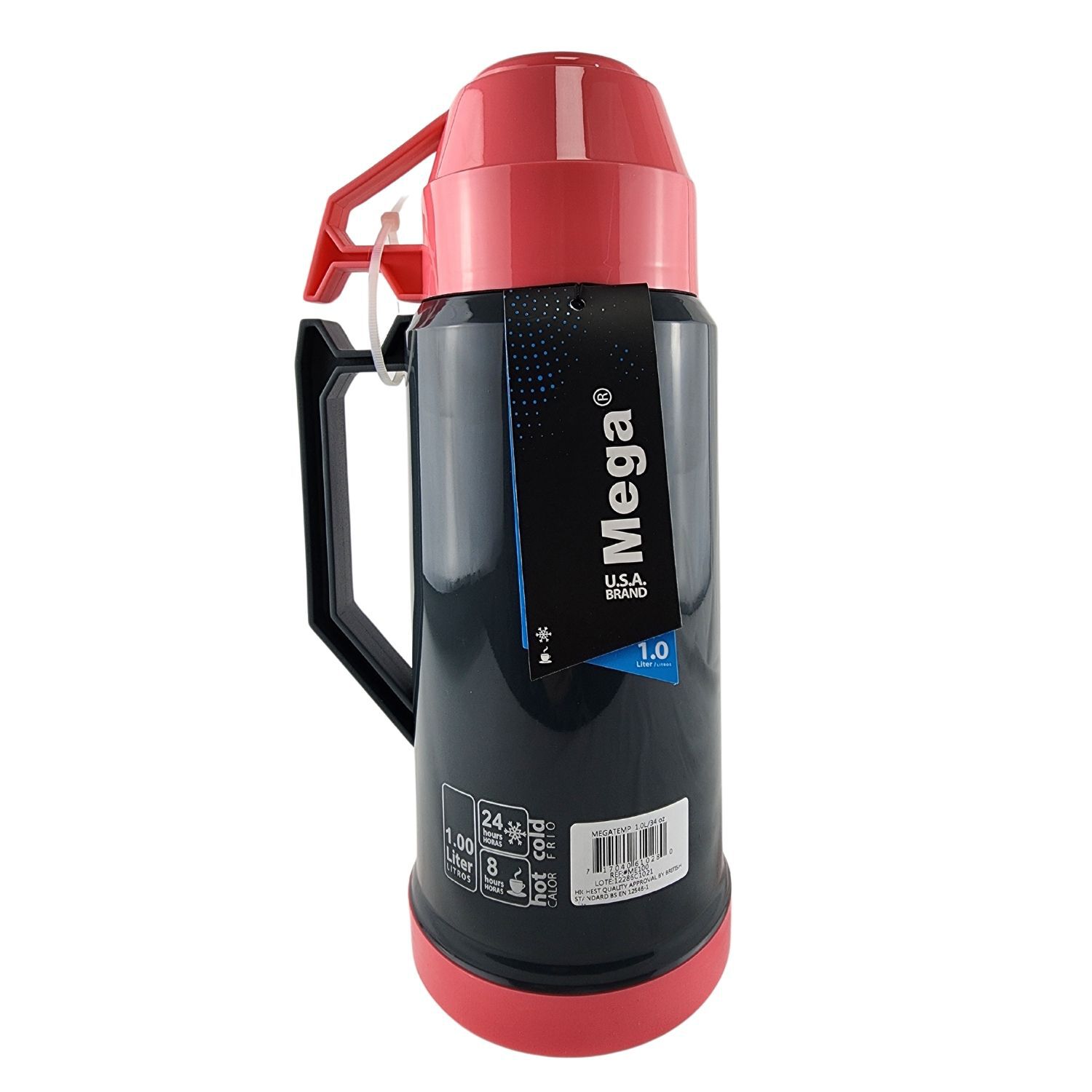 Termo Mega 1l New Megatemp Bebidas Calientes Frias Con Tazas Rosa image number 3.0