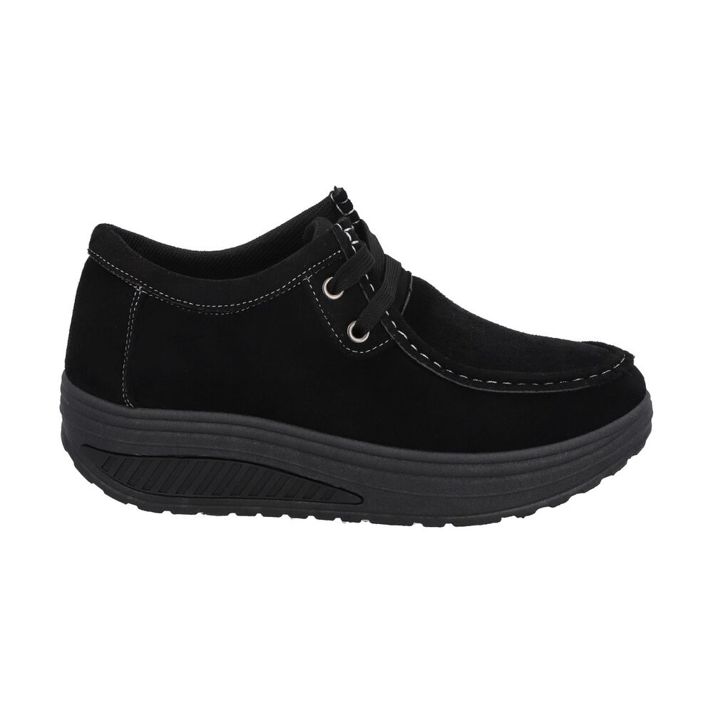 Mocasín Mujer Negro Sole/cordones Police image number 0.0