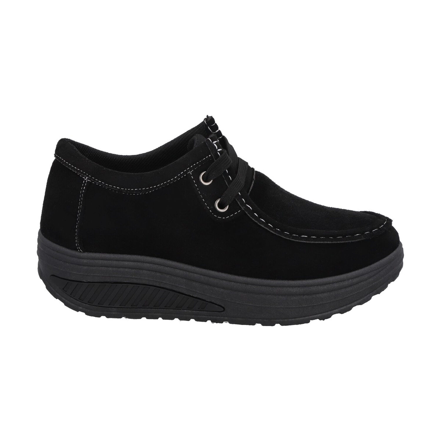 Mocas&iacute;n Mujer Negro Sole/cordones Police image number 0.0