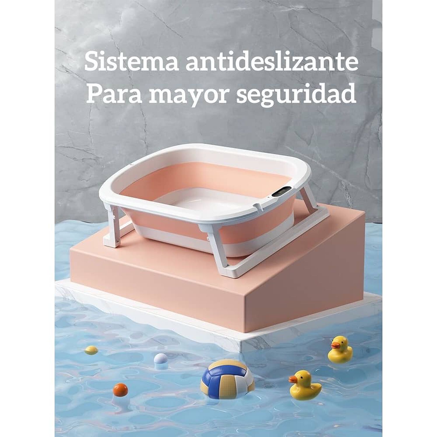 Ba&ntilde;era Plegable Con Coj&iacute;n Y M&aacute;s Accesorios Azul Lubabycas image number 4.0