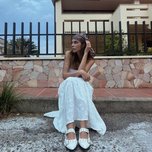 Ballerina Mujer Chalada Slik-21 Blanco Casual