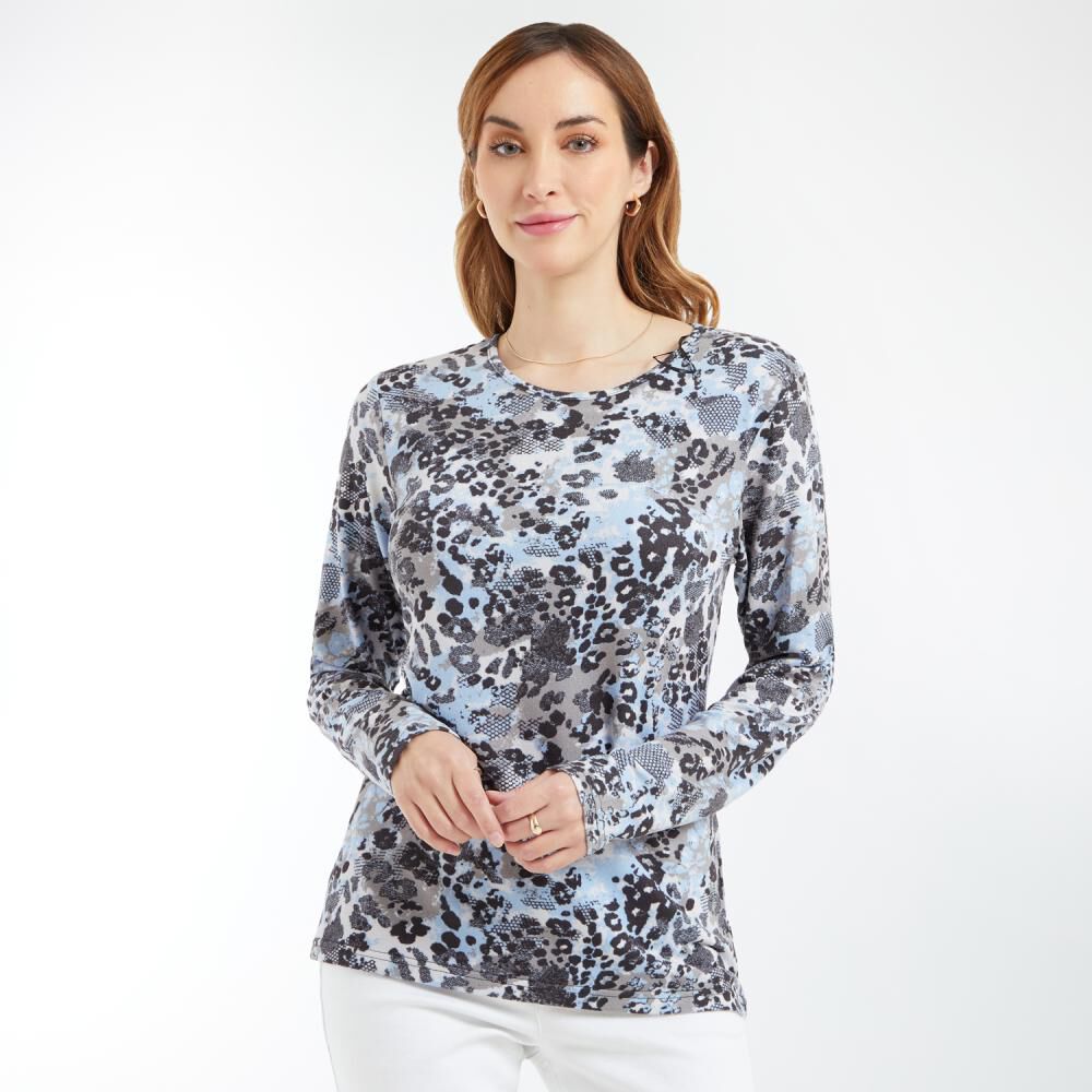 Sweater Camant Estampado Cuello Redondo Mujer Geeps image number 0.0