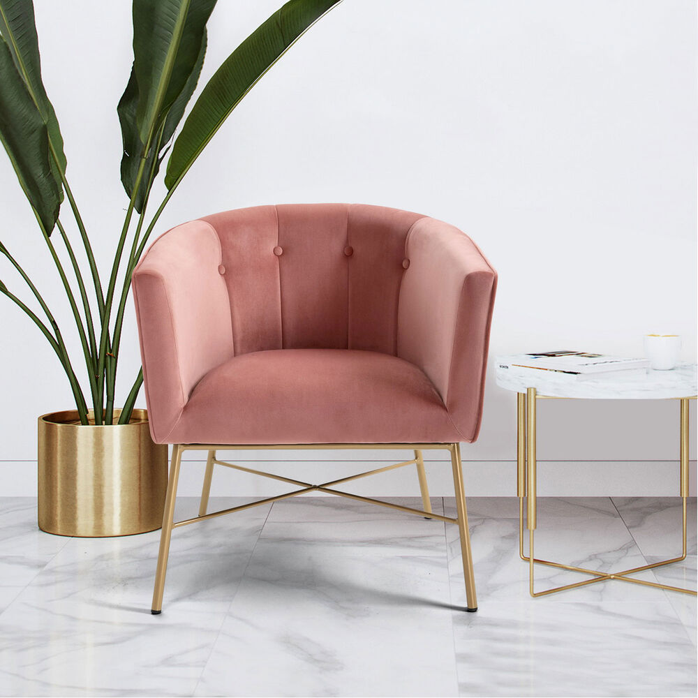 Poltrona Sitial Terciopelo Navona Rosa image number 1.0