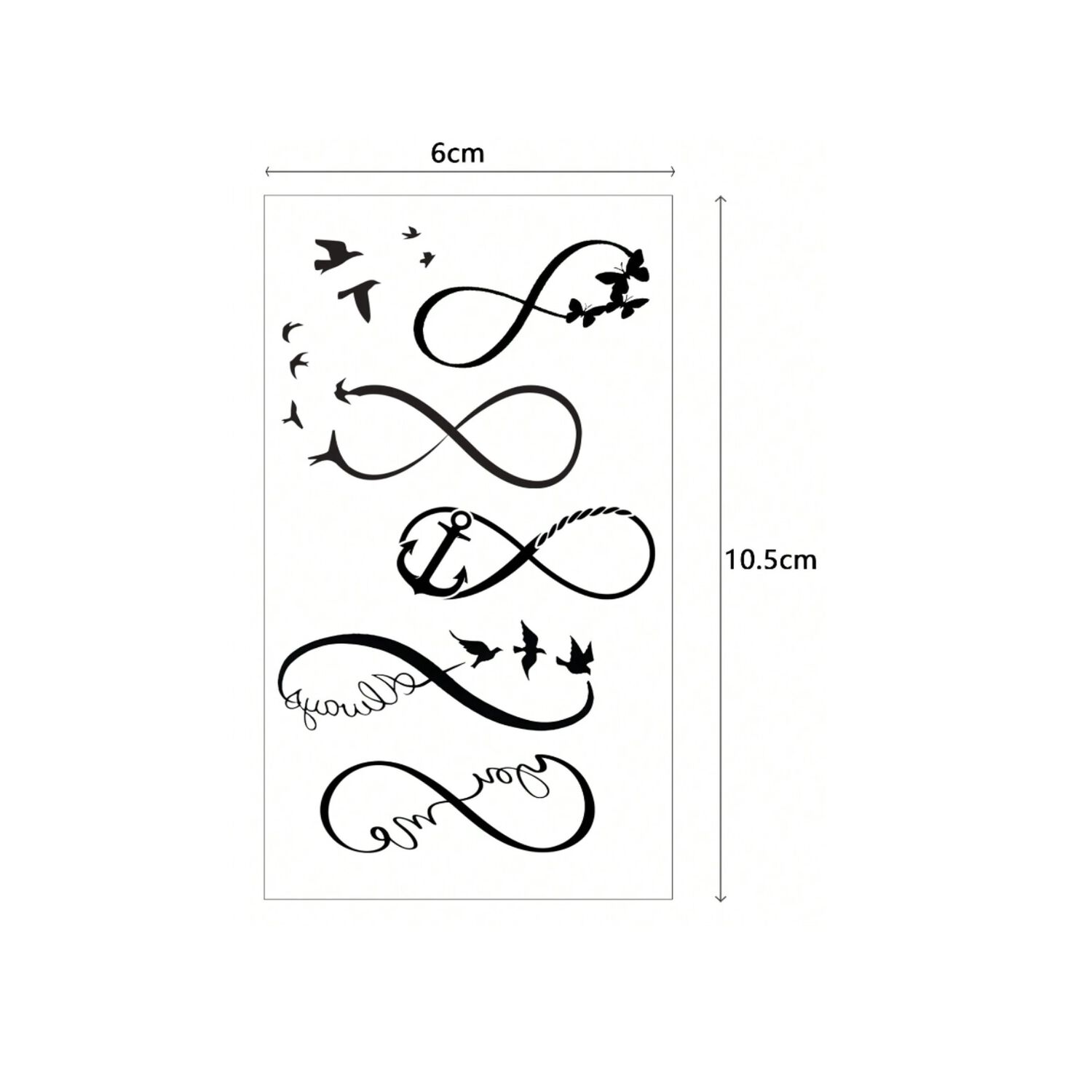 Pegatinas Tatuajes Temporales Impermeables Dise&ntilde;os Top 2024 image number 10.0
