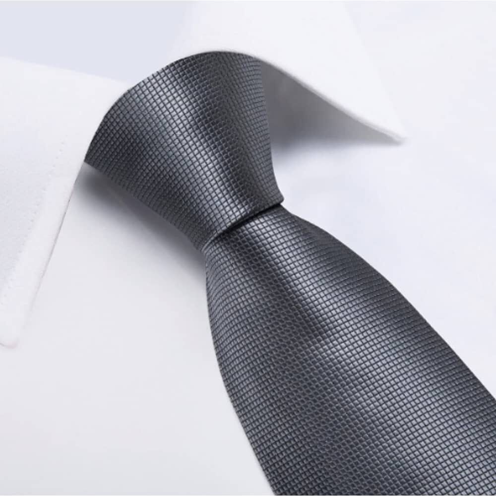 Corbatas Seda Hombres, Pa&ntilde;o Y Colleras Gris image number 2.0