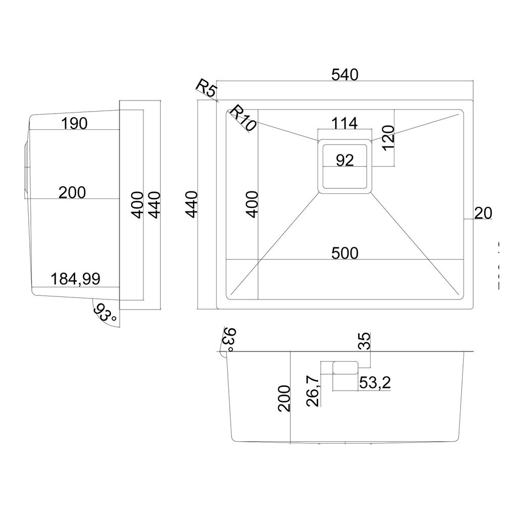 Lavaplatos 1c Groner Black 540hb image number 3.0
