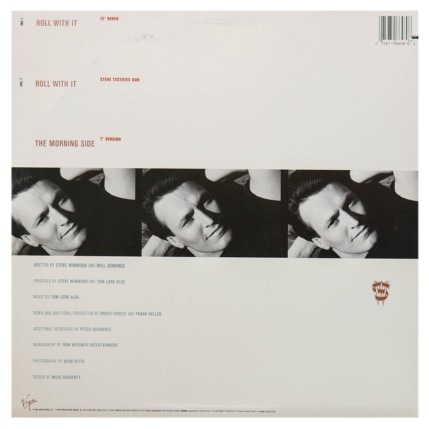 Steve Winwood - Roll With It | 12" Maxi Single Usado image number 1.0