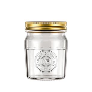 Frasco Americano Vintage De 500ml Tapa Dorada Multiusos