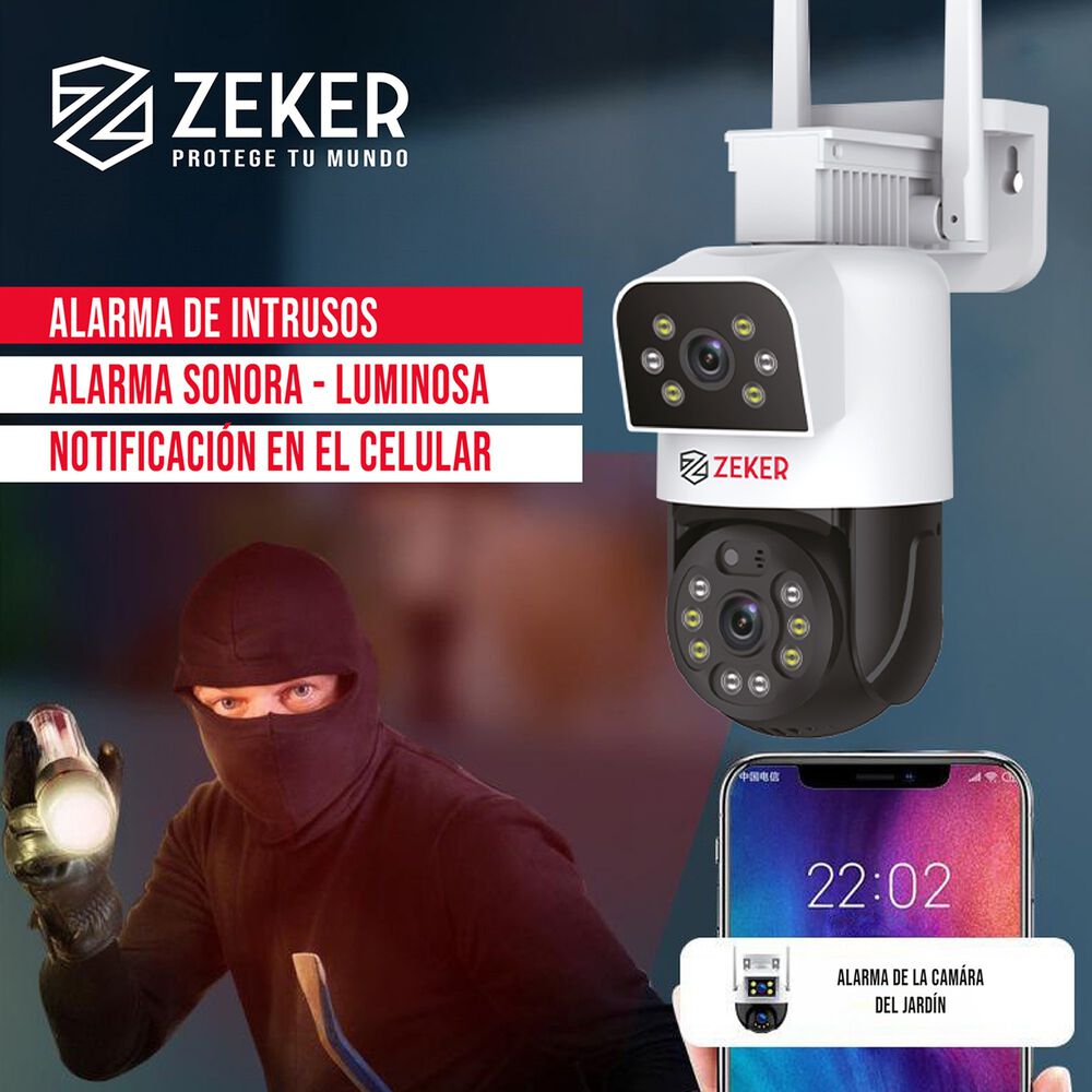 Pack X3 C&aacute;mara De Seguridad 5g Zeker Doble 4mp Impermeable image number 5.0