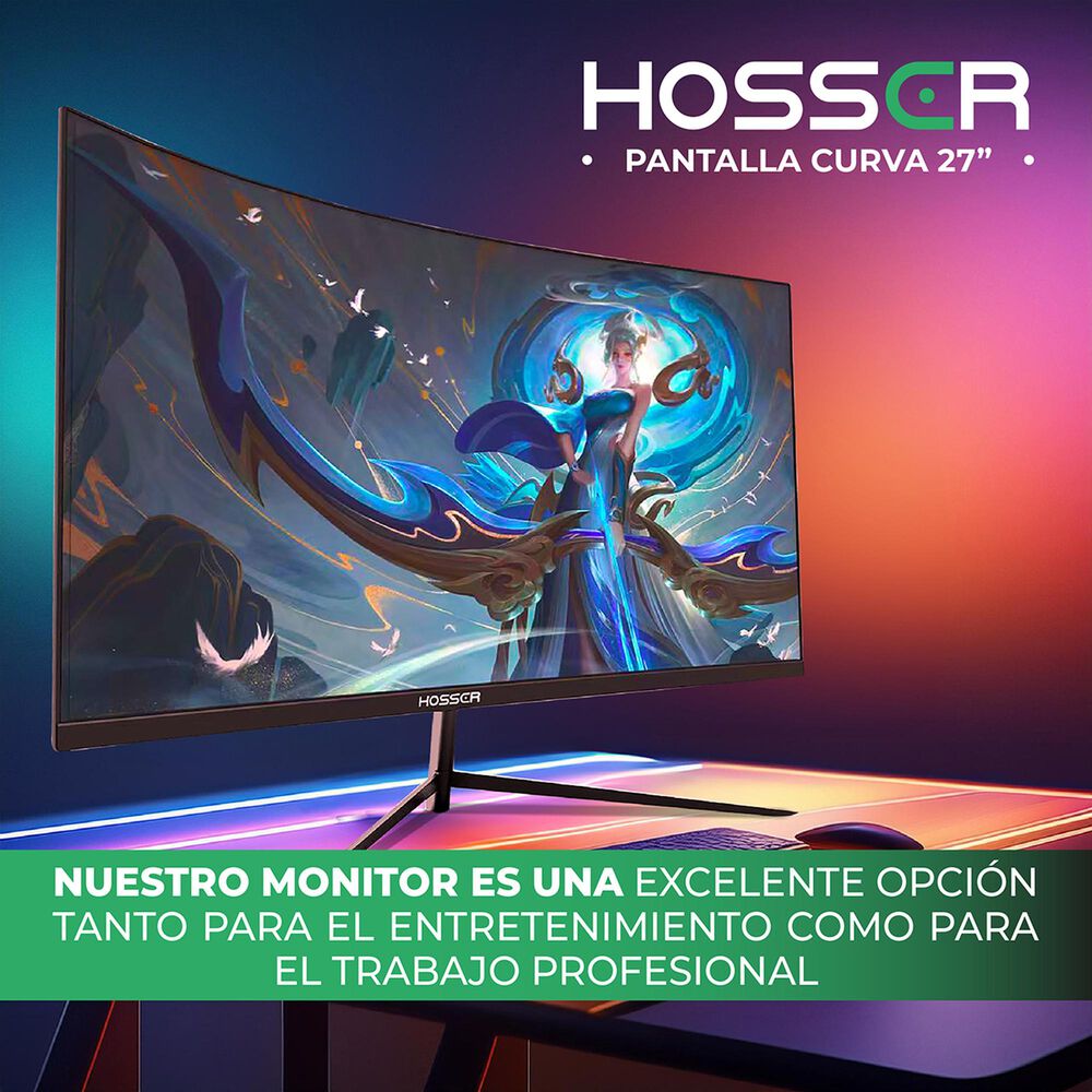 Monitor Gamer Curvo 27 Pulgadas Hosser Fhd Gaming Monitor image number 8.0
