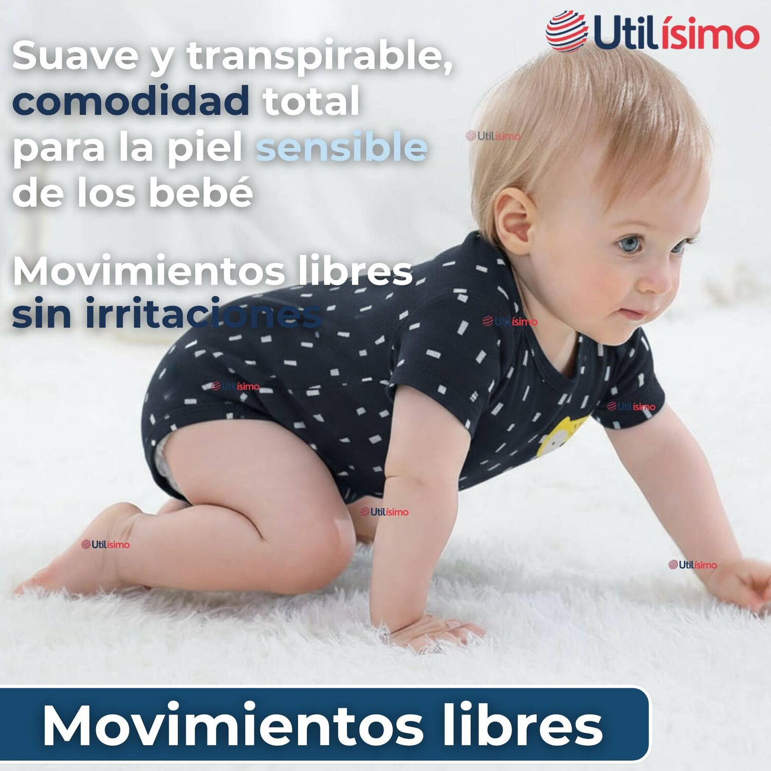 Pack 5 Bodys Ni&ntilde;o Manga Corta Tedmimak 100% Algod&oacute;n Baby Be Kind image number 4.0