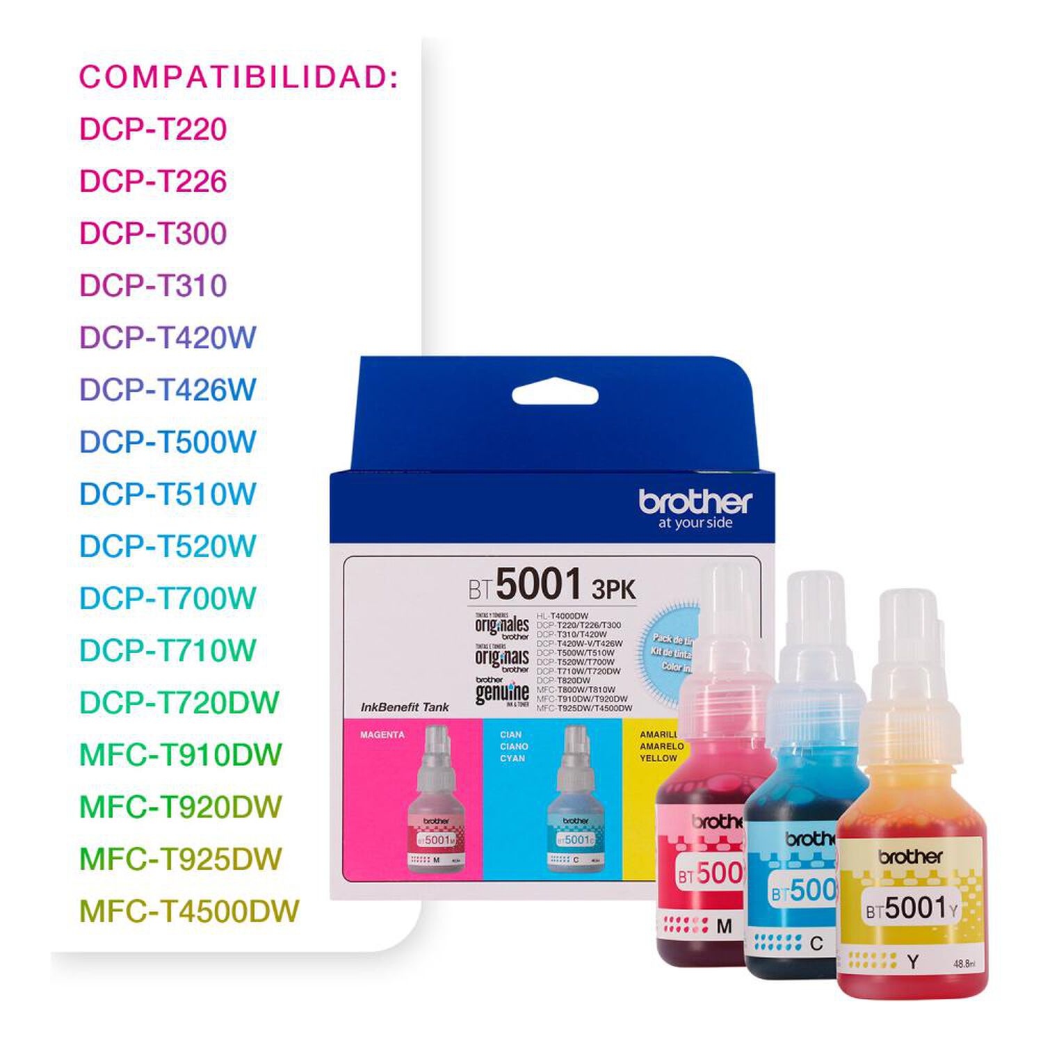 Tinta  Brother BT5001CMY image number 2.0