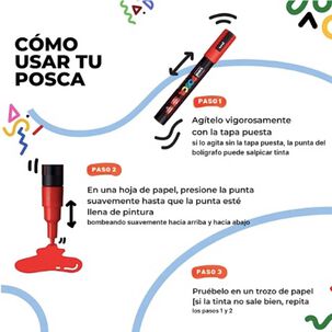 Marcadores Posca 1mr Set 8 Colores Pastel