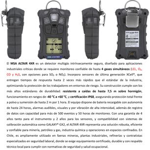 Msa Altair 4xr: Detector Multig&aacute;s Monitoreo Gases Honeywell