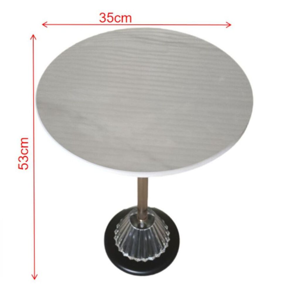 Mesa De Centro Redonda 35 Cm Blanco image number 3.0