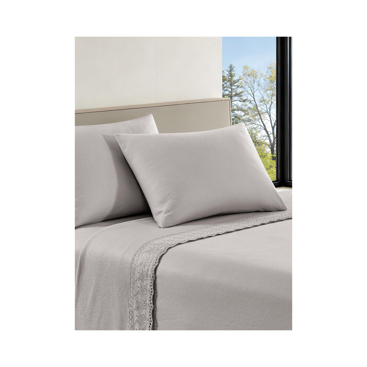 Sabana Andes Polar Broderie Gris 1.5 Plaza image number 0.0