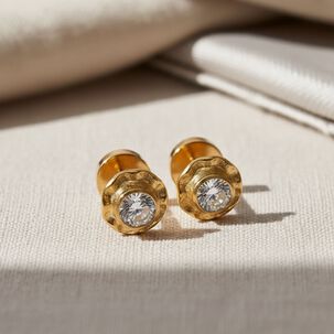 Aros Abridores Chat&oacute;n Circ&oacute;n 6mm N3 Oro 14k A Presi&oacute;n Beb&eacute; Ni&ntilde;a Primeros Aros