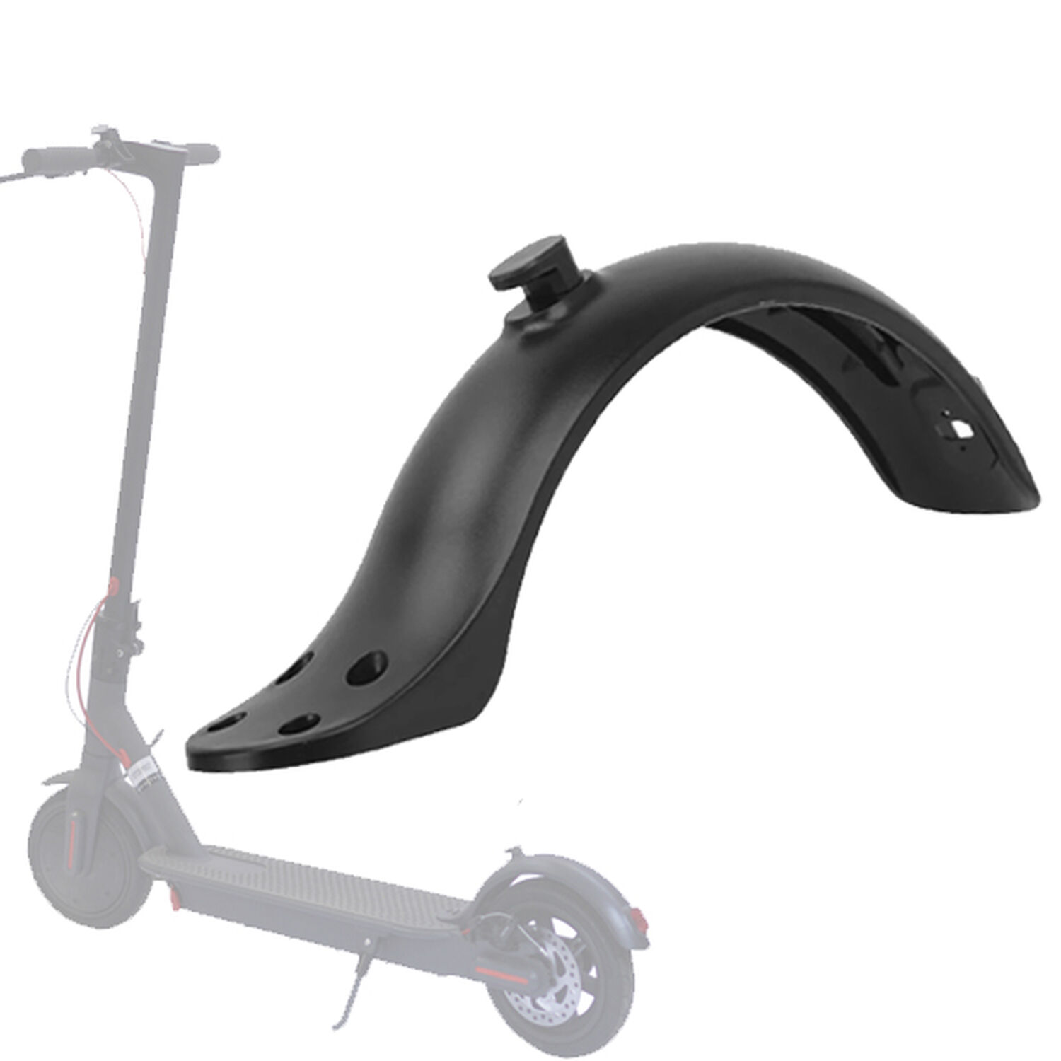 Tapabarro Trasero Scooter El&eacute;ctrico 4 Hoyos Gris image number 0.0