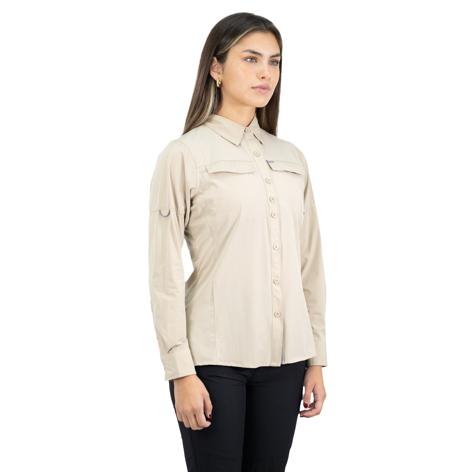 Camisa Hw Antakari Spandex Mujer Beige image number 1.0