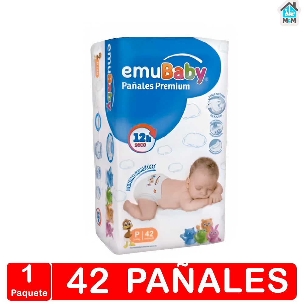 Pañales Emubaby Premium - Talla P - 42 Uds. image number 0.0