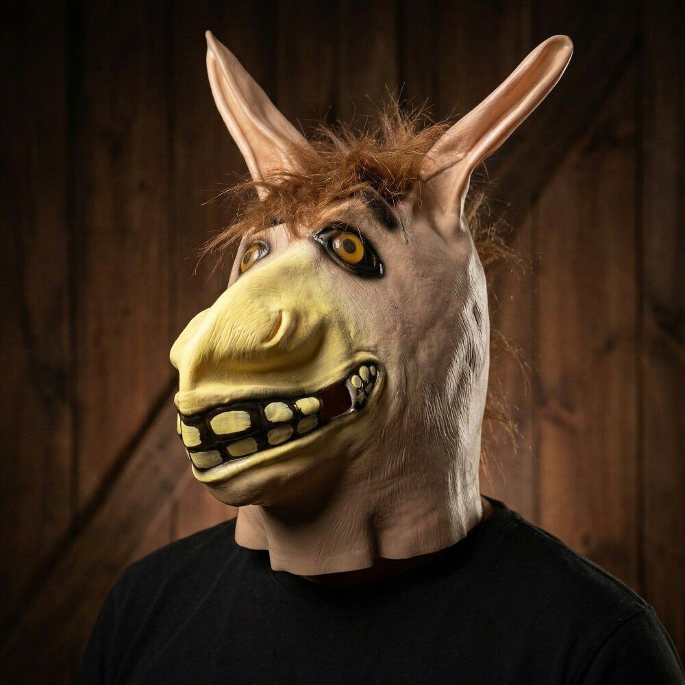 M&aacute;scara Burro Estilo Shrek Cabeza Completa Para Cosplay image number 0.0