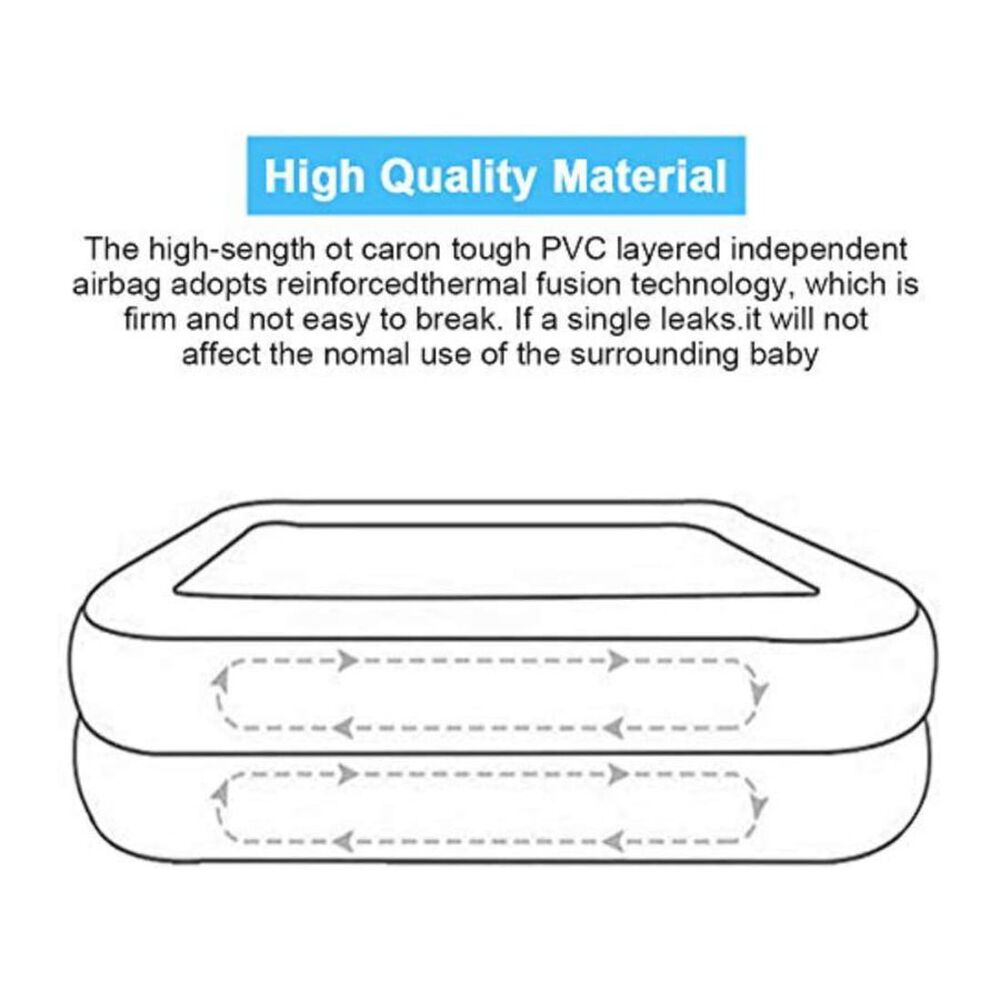 Piscina Inflable Alberca Rectangular Azul 2.62mx1.75mx51 Cm image number 2.0