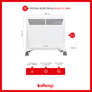 Estufa Calefactor Eléctrico Kaltemp Wally C 1000