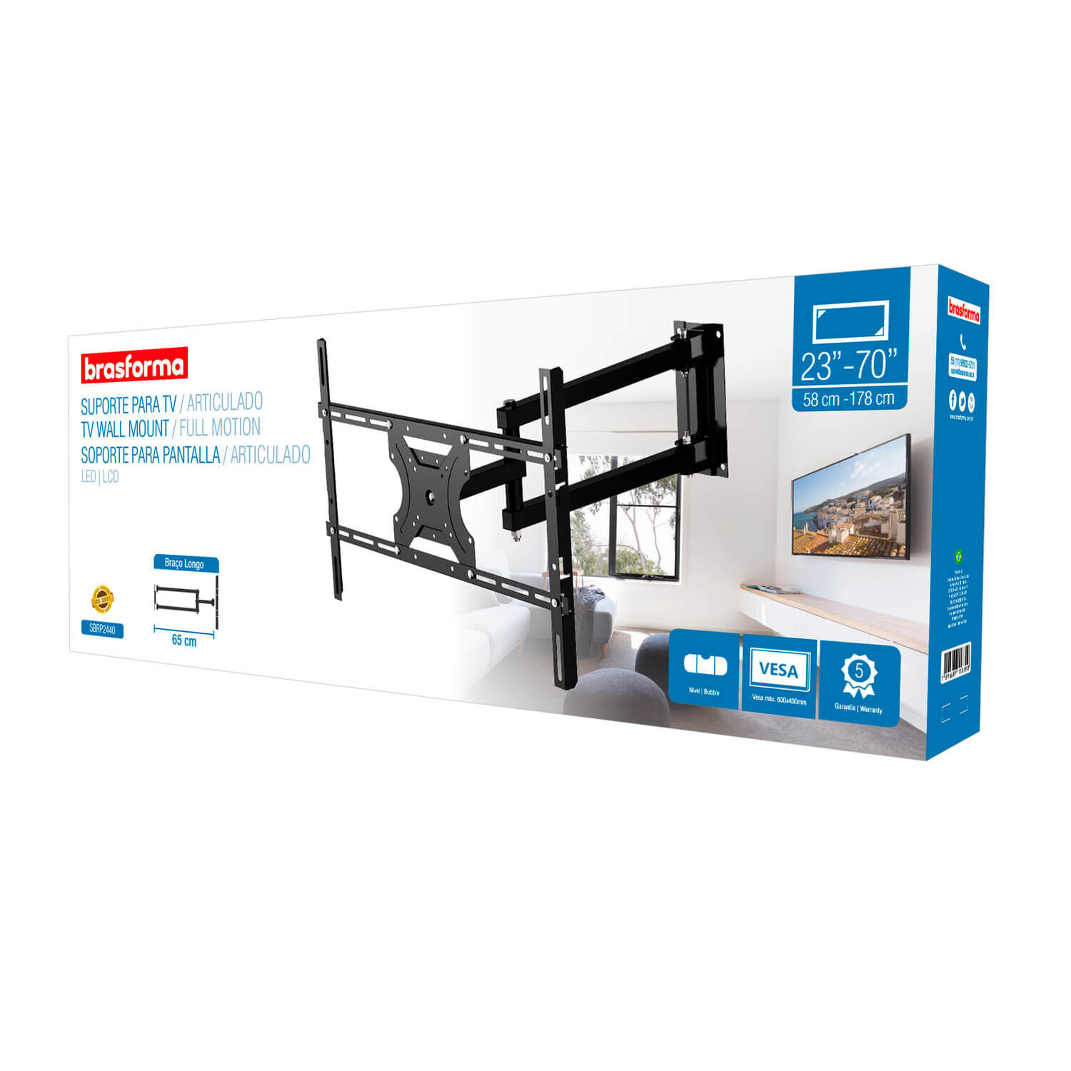 Soporte Tv Con Brazo De 65cm - 23 A 70 30kg image number 3.0