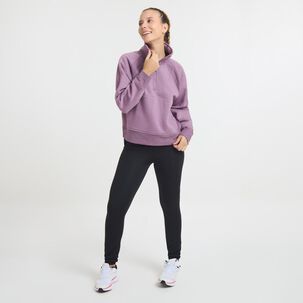 Polerón Deportivo Liso Regular Cuello Alto Mujer Wetland