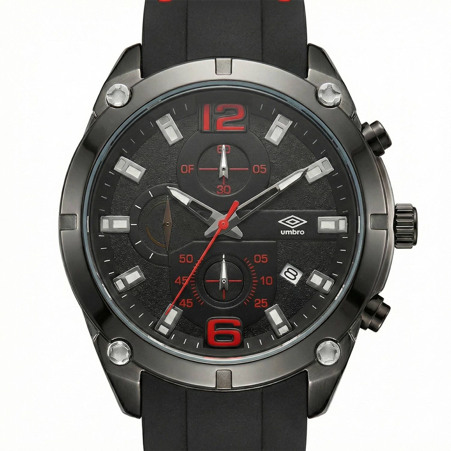 Reloj An&aacute;logo Hombre Umbro Plus Negro/rojo Umbp-1500-90 image number 0.0