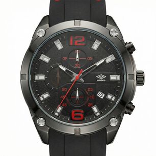 Reloj An&aacute;logo Hombre Umbro Plus Negro/rojo Umbp-1500-90