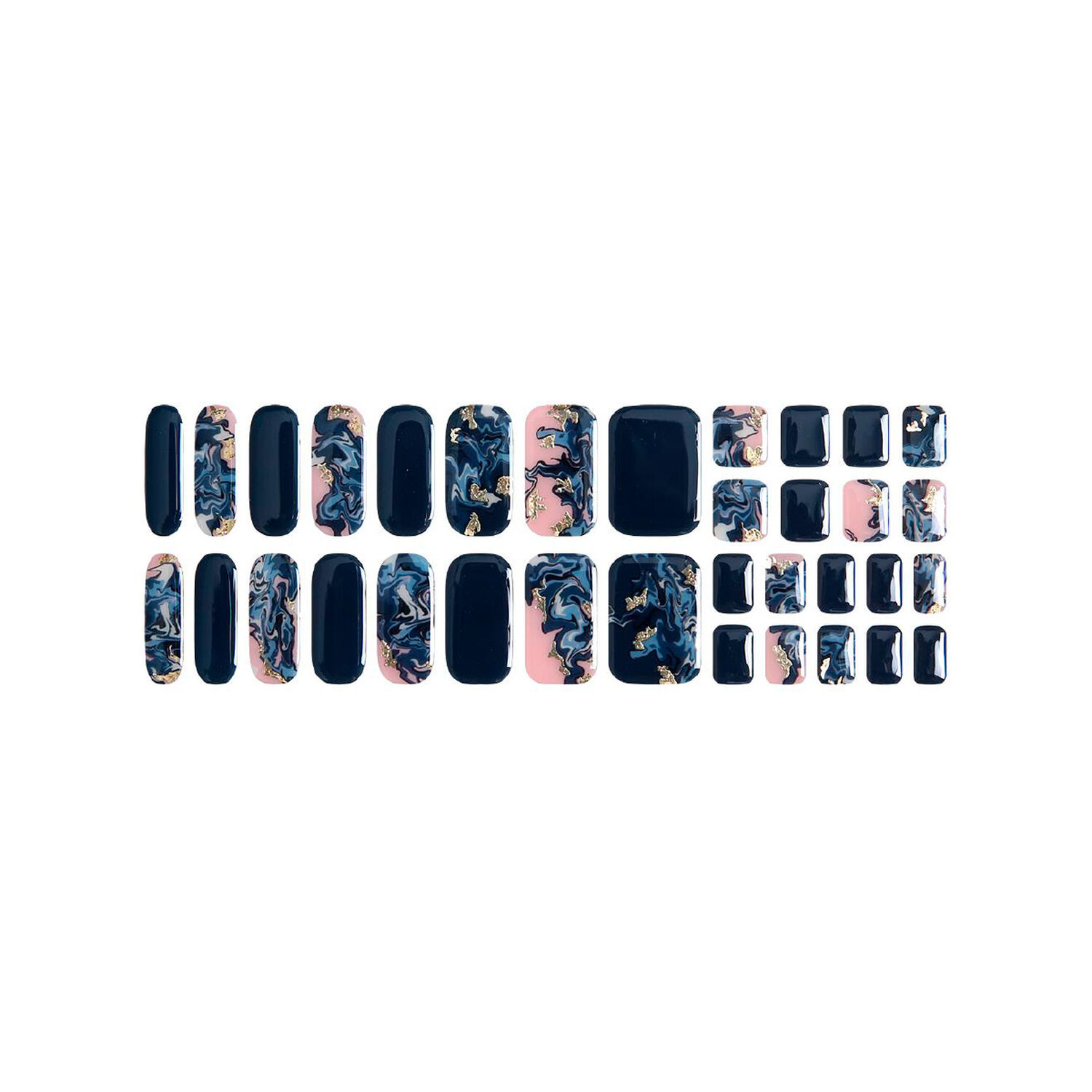 U&ntilde;as Sticker Efecto Gel Tiolla Navy Marble image number 0.0
