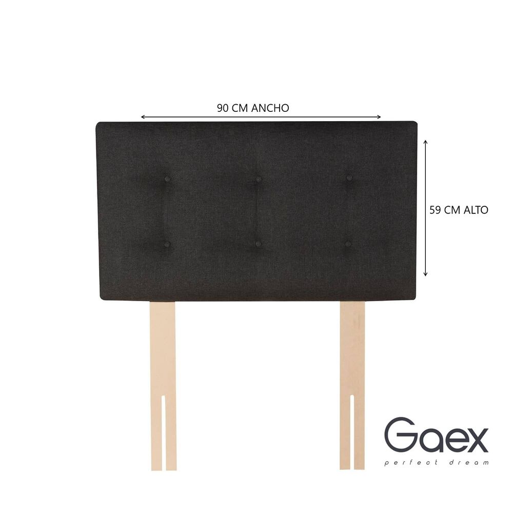 Cama Europea 1 Plaza 190 Respaldo Berna image number 1.0