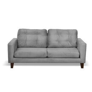 Sofa Napoles 3 Cuerpos Tela Velvet Gris