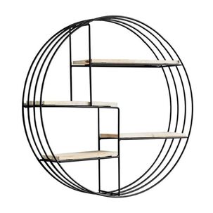 Estante Flotante De Pared Metálico Decorativo De 4 Niveles