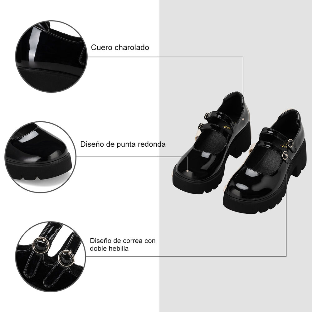 Zapato Taco Negro Casual Mujer Weide Yl57 image number 6.0