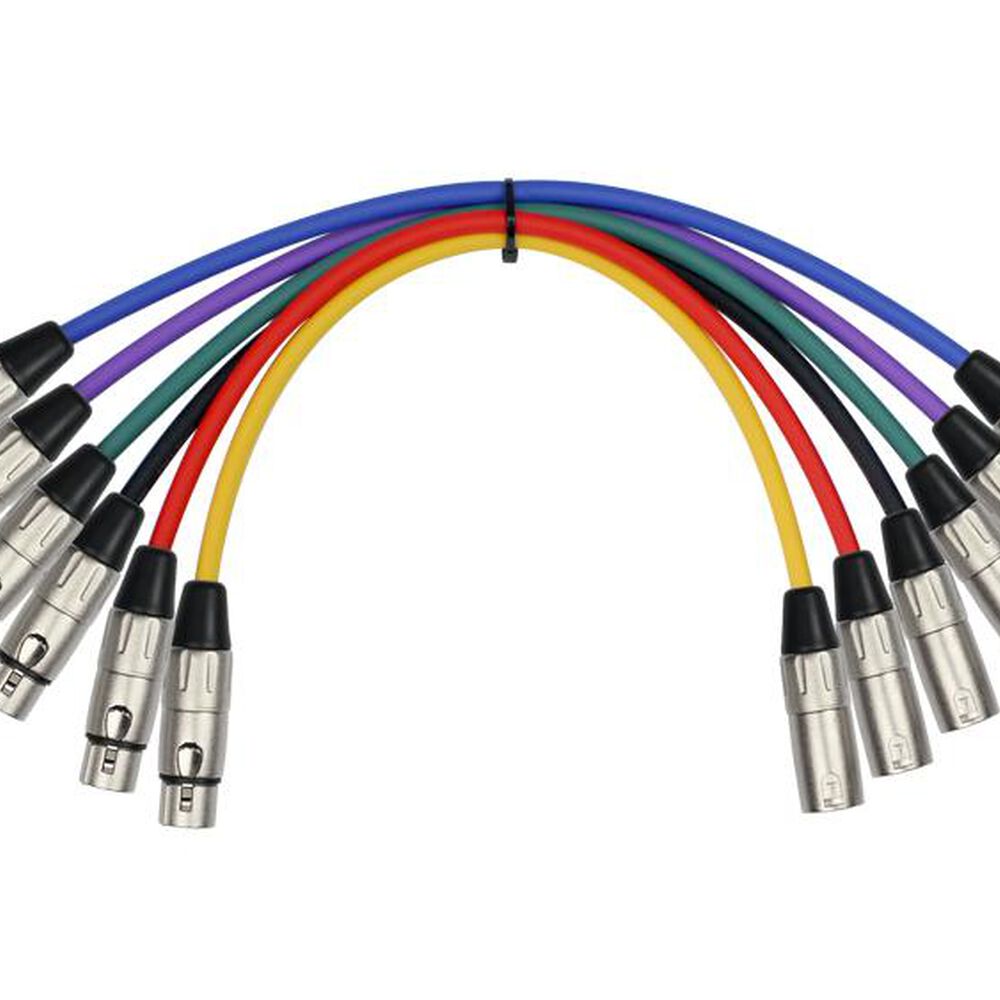 Juego 6 Cables Microfono 0,3m Xlr Macho-hembra Mp6-480-0.3m image number 1.0
