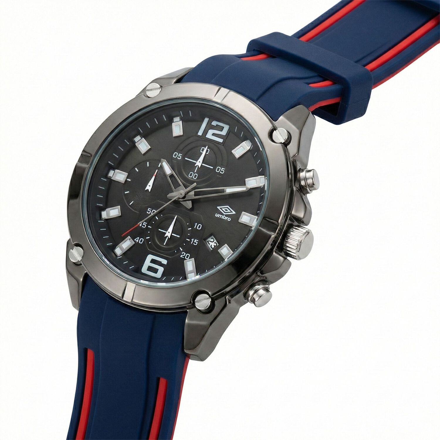Reloj An&aacute;logo Hombre Umbro Plus Azul/rojo Umbp-1500-92 image number 1.0