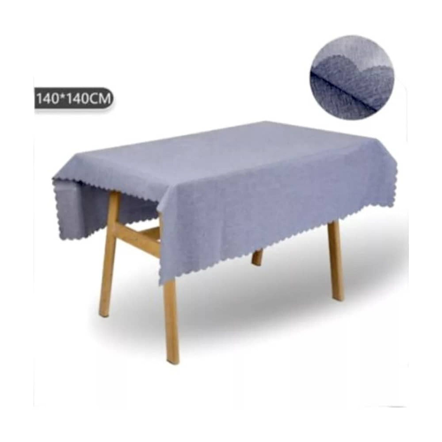 Mantel De Mesa Impermeable Liso Un&iacute; Color 140x140cm Azul image number 1.0