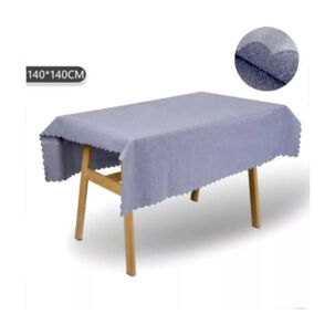 Mantel De Mesa Impermeable Liso Un&iacute; Color 140x140cm Azul
