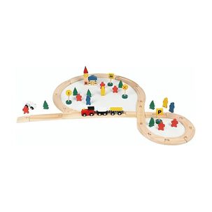 Tren Con Riel Armable Juguete De Madera