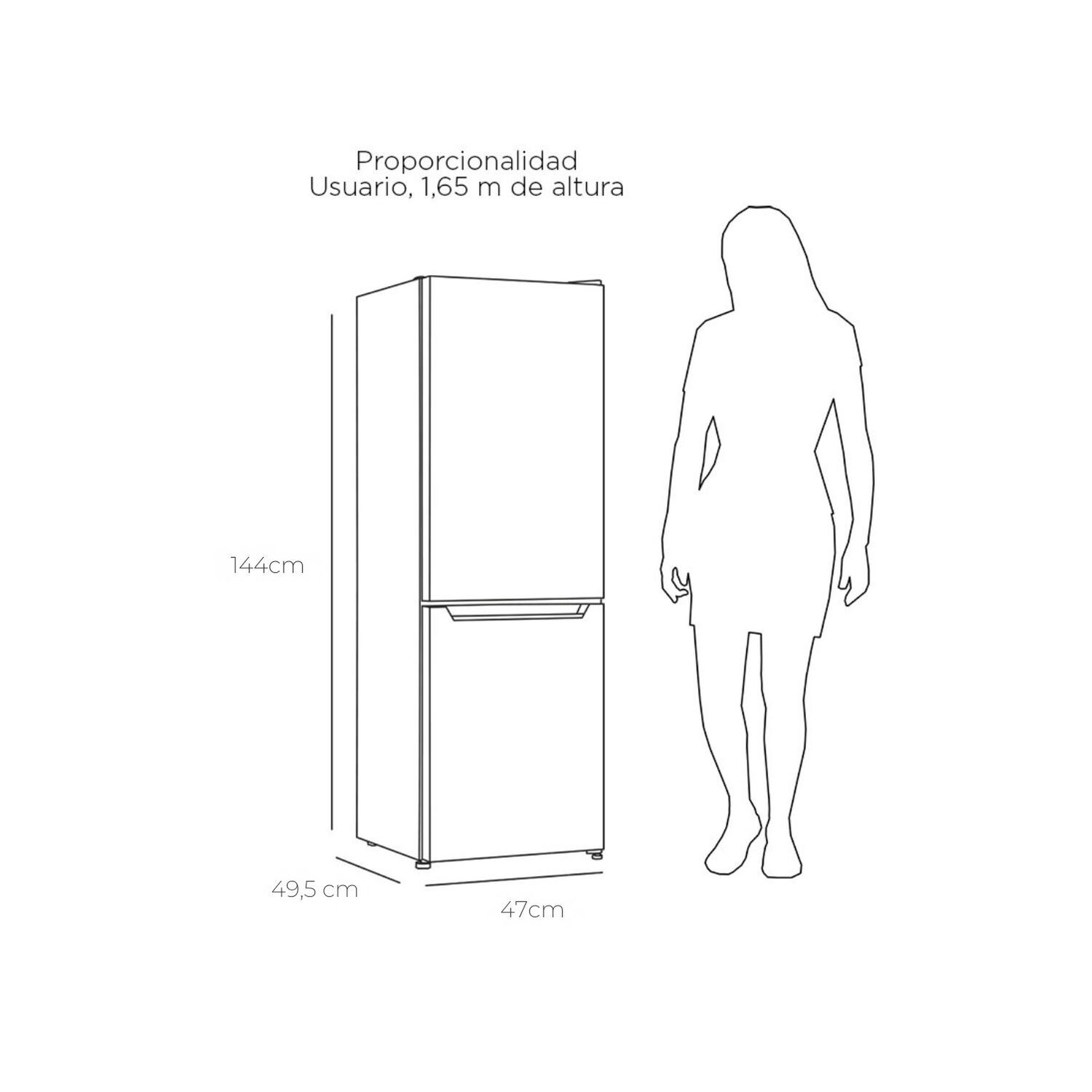 Refrigerador Bottom Freezer Frio Directo 157 Lts Negro image number 2.0