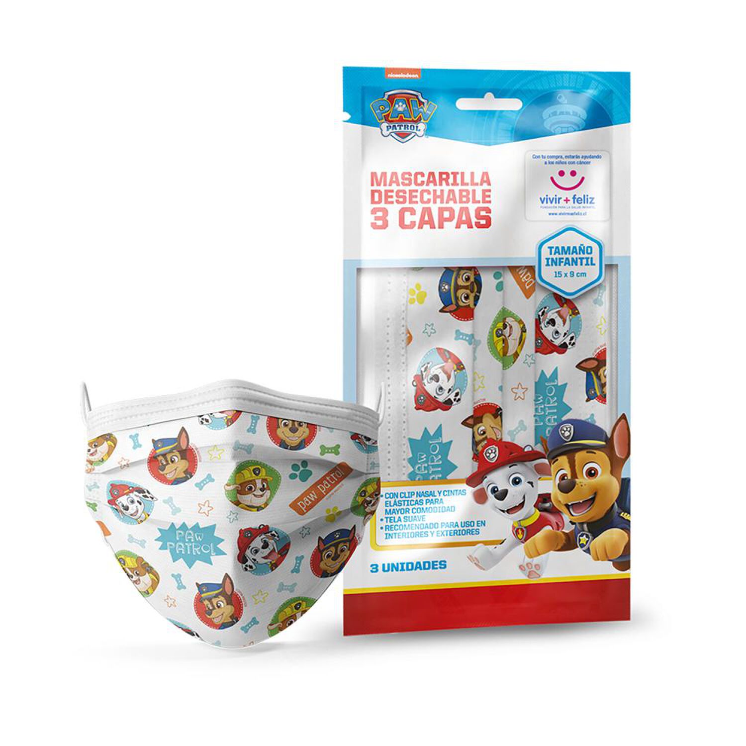 Mascarilla Desechable Paw Patrol / 340 Gr image number 0.0