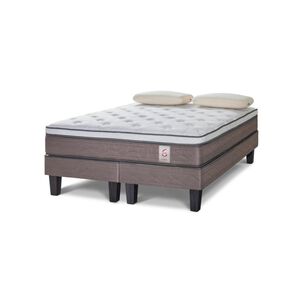 Cama Europea Rosen New Style 6 / 2 Plazas / Base Dividida + Almohadas
